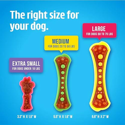 Hartz Chew 'n Clean Dental Duo Dog Treat & Chew Toy, Color Varies, X-Small (Pack of 48)