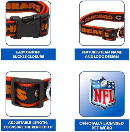 Pets First NFL Chicago Cubs Licensed PET COLLAR, Extra Large - Heavy-Duty, Strong, and Durable Dog Collar. Available in 31 Football Teams and 4 Sizes