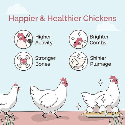 Mile Four Organic Chicken Feed, Layer Whole Grain, Non-GMO, US Grown 46 lbs