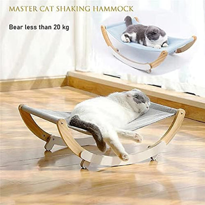 Pet Bed Solid Wood Cats Bed Cats Bed Dog Bed Teddy Bed Cats Litter Cats Cradle Breathable Design Warm in Winter and Cool in(E)