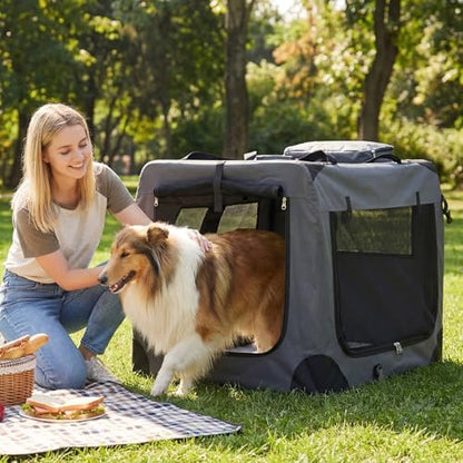 Giantex Collapsible Soft Dog Crate, 36 Inch Portable Travel Dog Kennel