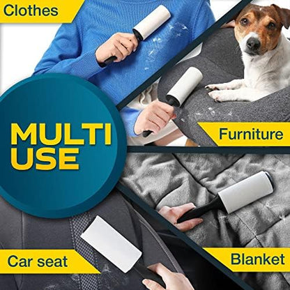 Lint Rollers 900 Sticky Sheets, 10 Spare Rollers,10 Pack of Refills Only. Pet Hair Remover for Clothes, Furniture, Couch, Carpet, Dog Hair Remover, Cat Hair Remover, Animal Fur, Fuzz