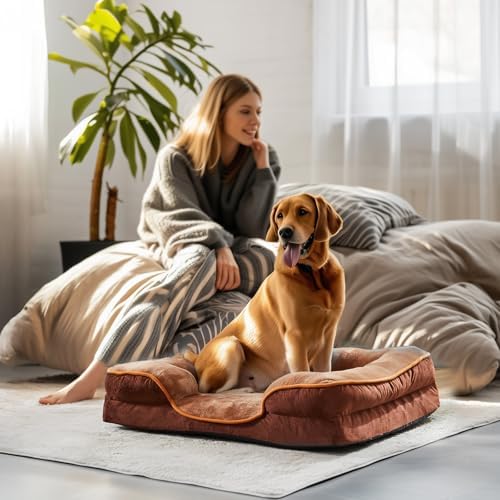 DUMOS 35x25 Inch Orthopedic Dog Bed for Indoor Use, XL Couch Bed