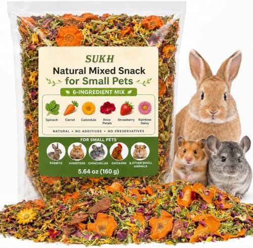 Sukh 5.64oz Natural Botanical Rabbit Treats for Guinea Pig & Hamster