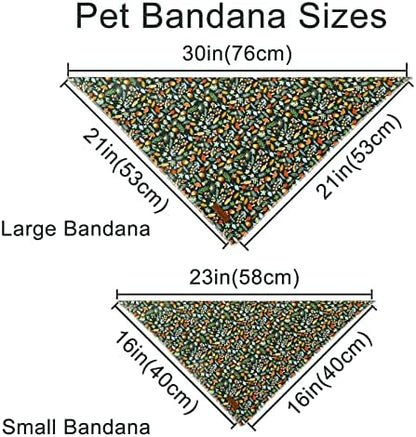 Fall Dog Bandana, UP URARA PUP Puppy Bandana for Small,Medium Dog, Comfortable Cotton Triangle Bid Scarf Dog, Pet Kerchief for Girl Boy Dogs or Cats, Fancy Fall Classic Dog Bid Scarf