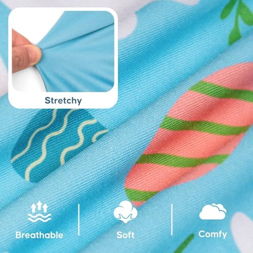 KYEESE 2Pack Easter Dog Shirt, Breathable Tank Top Sleeveless Dog T Shirts for Small Medium Dogs Boy Girl, Lightweight Dogs Clothes Pet Outfit for Holiday, Blue+Bunny, XL