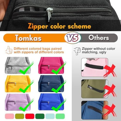 Tomkas Small Dog Cat Sling Carrier Puppy Purse Travel Wrap Soft Crossbody Pet Bag (Grey, M - Zip Pocket & Classic Strap)