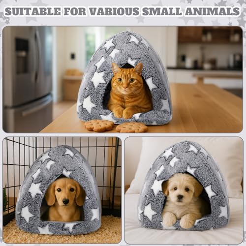 16 x 16 Cat Hideout Bed Self Warming Pet Mat with Star