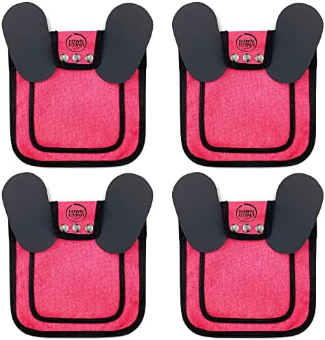 DOWN UNDER OUTDOORS 4 Pack Medium-Large Chicken Saddle, Hen Apron (Pink)