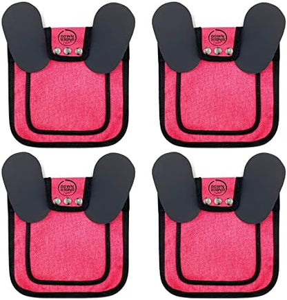 DOWN UNDER OUTDOORS 4 Pack Medium-Large Chicken Saddle, Hen Apron (Pink)
