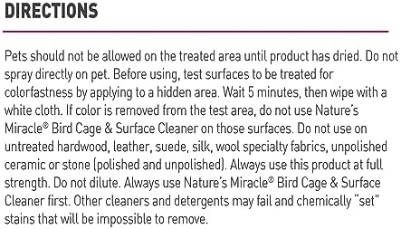 Nature's Miracle Bird Cage & Surface Cleaner, 24 oz