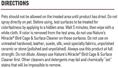 Nature's Miracle Bird Cage & Surface Cleaner, 24 oz