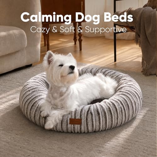 FUKUMARU Dog Bed, 30" Orthopedic Dog Beds for Medium Dogs, Donut Cat Beds