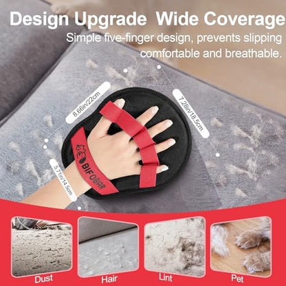 Pet Hair Removal Glove, Electrostatic Grooming Mitt for Dogs & Cats