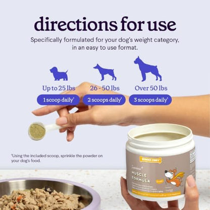 Premium Canine Mobility & Strength Supplement for Dogs – Helps Maintain Healthy Muscle Mass, Recovery & Performance – with Clinically Studied HMB, Bone Broth & Collagen – 3.17 oz