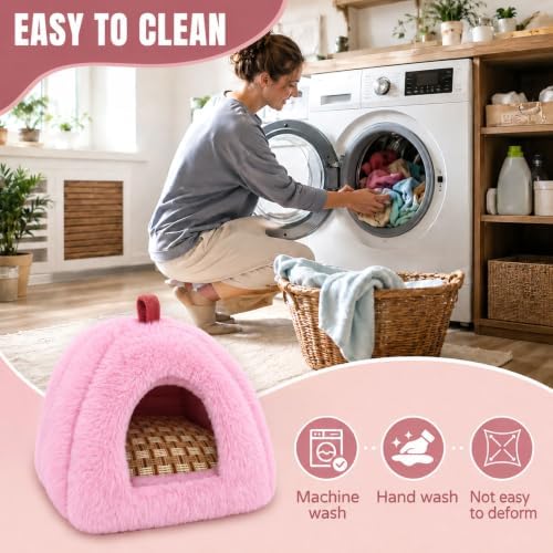 Guinea Pig Hideout with Removable Cooling Mat, Small Animal Bed