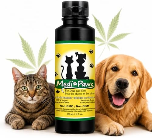 Hemp Oil for Dogs & Cats – Daily Hemp Supplement for Joint Health & Mobility, Supports Relaxation, Skin & Coat Health, Made with Hemp Seed Oil, 12 oz (355 mL)