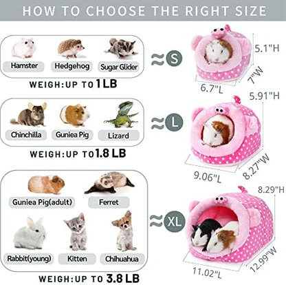 JanYoo Chinchilla House Ferret Bed Accessories Tunnel Pouch for Hedgehog Supplies(XL,Pig)
