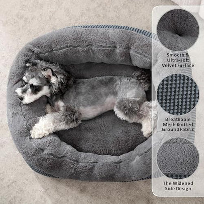 INVENHO Large Dog Beds Large Sized Dog, Washable Orthopedic Warming Soft Sleeping Durable with Anti-Slip Bottom