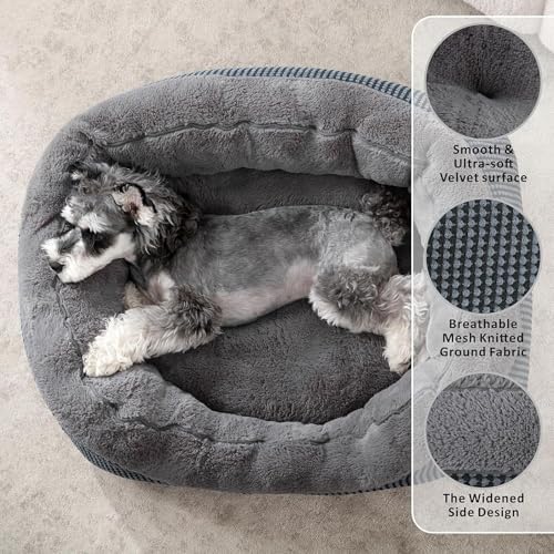 INVENHO XL Dog Beds Large Sized Dog, Washable Orthopedic Warming Soft Sleeping Durable with Anti-Slip Bottom