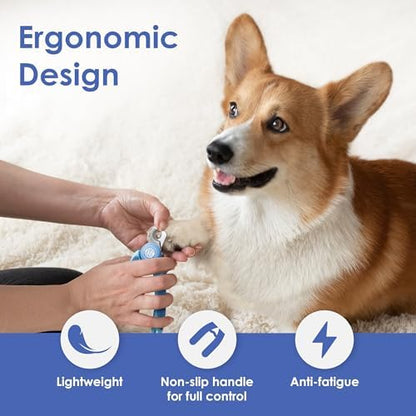 AKC Dog & Cat Stainless Steel Nail Clippers with Safety Guard and Nail File