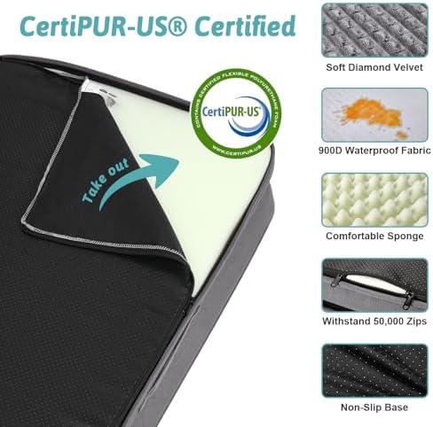 COZY KISS Orthopedic Dog Bed for Extra Large Dogs, U Shaped XL 44x32 inch