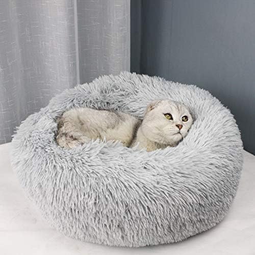 Dog Bed for Small Dogs & Cats, 24 Inch Medium Fluffy Washable Donut Bed