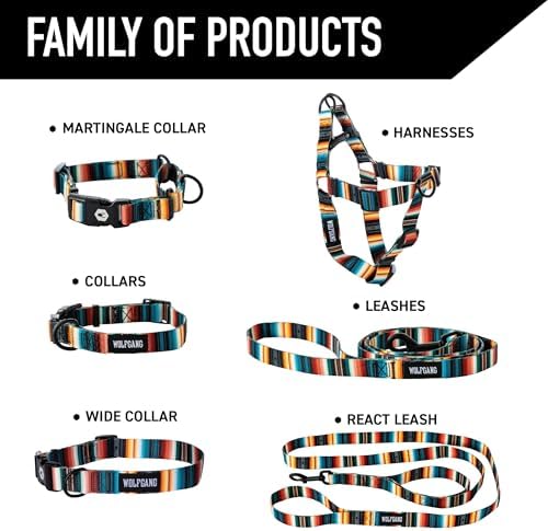 Wolfgang Heavy Duty Adjustable Dog Harness, Pull-Tested to Over 800 lbs for Walking & Training, LostArt Print, Small