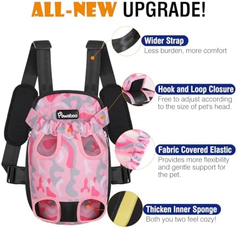 Pawaboo Pet Front Carrier Backpack for Small Medium Dogs
