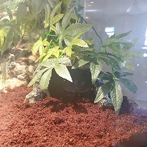 kathson Reptile Rock Hideout Cave,Tortoise Hide Caves,Resin Hides Shelter,Reptile Green Plant Decoration Habitat Decor Terrarium Accessories for Lizards Bearded Dragon Gecko Turtles Spiders