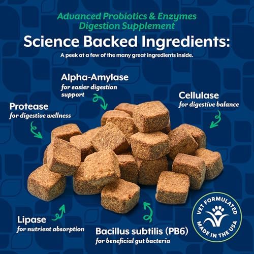 NaturVet Advanced Probiotics & Enzymes Dog Supplement - 120 Soft Chews