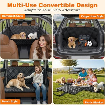 URPOWER 900D Heavy Duty Dog Seat Cover for Back Seat, Waterproof Hammock