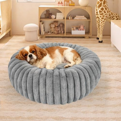 Washable Small Cat Dog Bed,Puppy Bed Cat Beds for Indoor Cats(Grey,M)