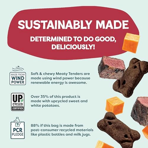 Shameless Pets Beef Up Meaty Tenders, Soft Dog Treats, Grain Free, 8oz