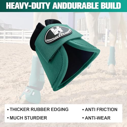 Horse Bell Boots for Outdoor Sports(Turquoise, L)