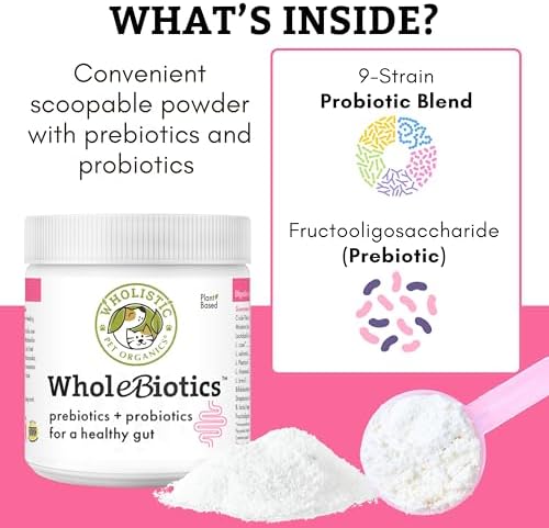 Prebiotics & Probiotics for Dogs & Cats Digestive Health, 3 Oz, 85 Scoops