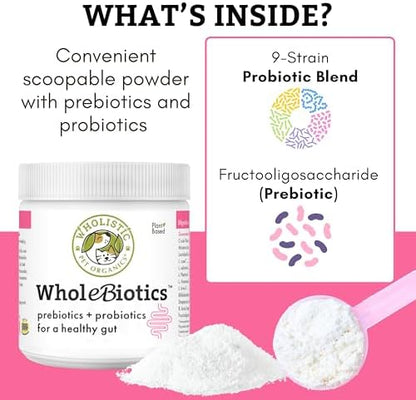 Prebiotics & Probiotics for Dogs & Cats Digestive Health, 3 Oz, 85 Scoops