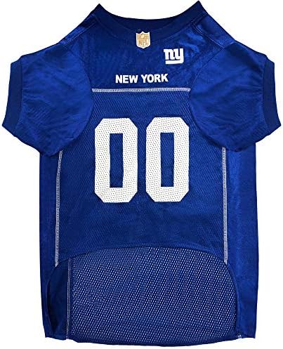 Pets First NFL New York Giants Dog Jersey, Size Large, Football Shirt Costume for Pet, Dog Sports T-Shirt, NFL Team Clothing for Cats, Licensed Pet Apparel Available in 7 Sizes and 32 Teams