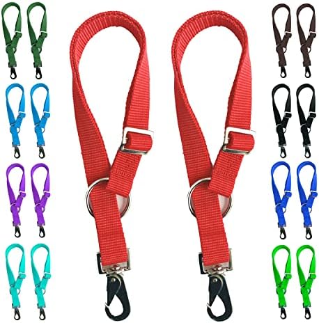 Majestic Ally Pack of 2 Horse Water Bucket Strap Hangers - Adjustable 18” to 30” length – for Indoor or Outdoor Use