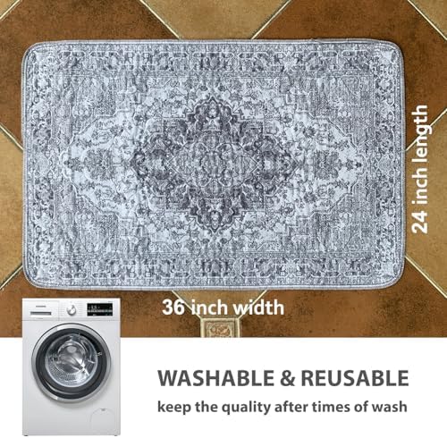 nunubaby 4PACK Washable Pee Pads for Dogs, Stylish, Non-Slip and Leak-Proof Pee Pads. Reusable Potty Pads for Dogs for Crates and Floors.(Gray/Geo,24" x36" )