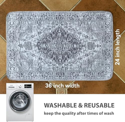 nunubaby 4PACK Washable Pee Pads for Dogs, Stylish, Non-Slip and Leak-Proof Pee Pads. Reusable Potty Pads for Dogs for Crates and Floors.(Gray/Geo,24" x36" )