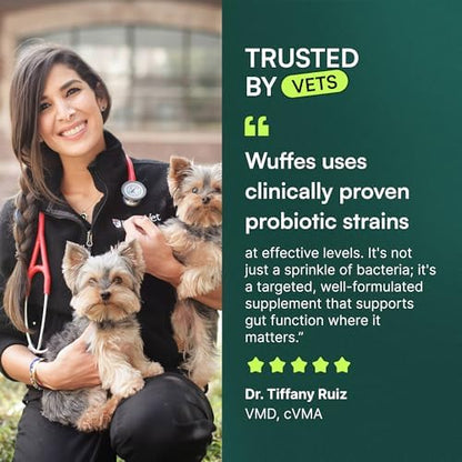 Wuffes Probiotic Chews for Dogs, Gut & Immune Support (2-Pack)