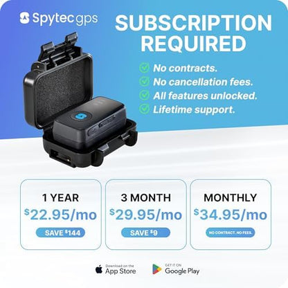 Spytec GPS Tracker for Vehicles & Kids, Mini Waterproof Magnetic Real-Time