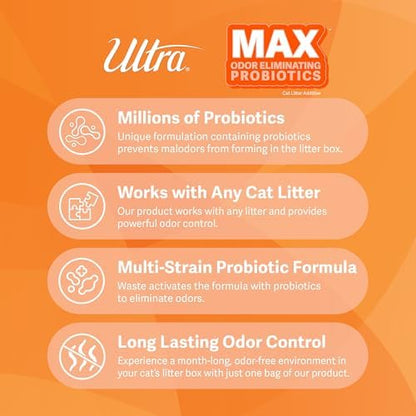 Ultra Max Deodorizer, Works with Any Cat Litter, Odor-Eliminating Additive