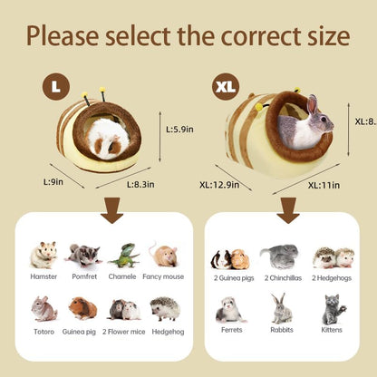 EAEDMY Guinea Pig Bed House & Hideout for Rat Bearded Dragon Hedgehog Ferret to Sleep and Hide, Guinea Pig Cage Accessories Habitat Décor (Large, 5.Wasp)