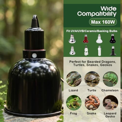 Dimmable Reptile Heat Lamp Fixture, Dome Reptile Light