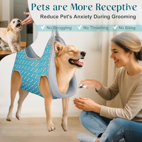 Supet Dog Grooming Hammock for Nail Trimming, Pet Grooming Hanging Harness