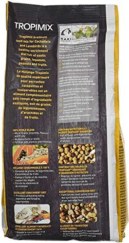 Hari Hagen Tropimix Enrichment Food for Cockatiels & Lovebirds, 2 lb.