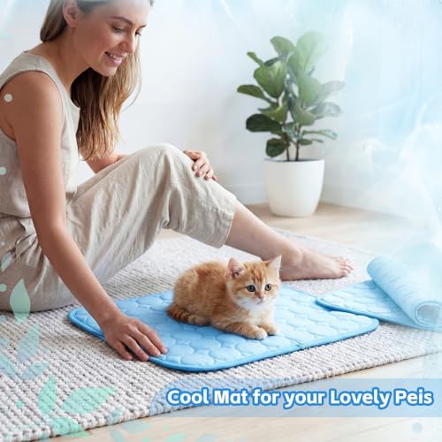 Jetec 3 Pcs Guinea Pig Cooling Mat, Small Animal Beds,Summer,Pink