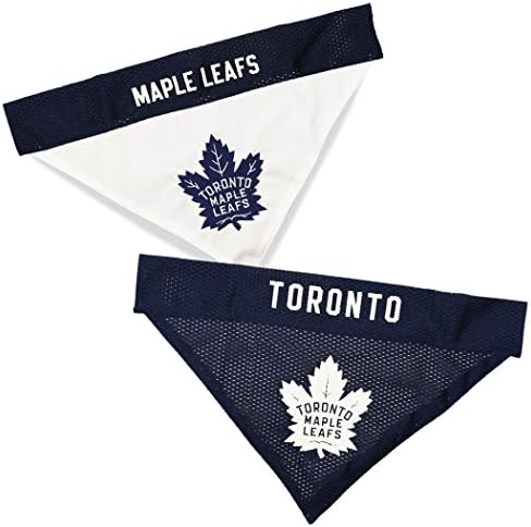 Pets First NHL Toronto Maple Leafs Reversible Bandana Size XX-Large for Dogs & Cats. 2 Sided Sports Bandana, Premium Embroidery Team Logo, Many NHL Teams Available
